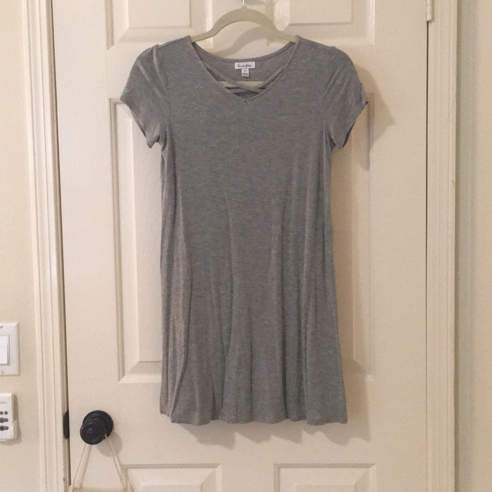Cute light grey cotton dress
